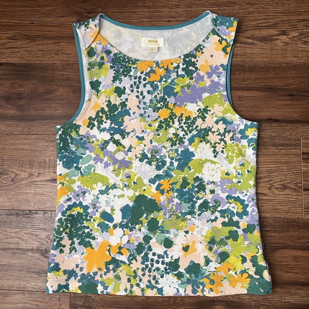 Maeve‎ Anthropologie Multicolour Floral Sleeveless Top Small